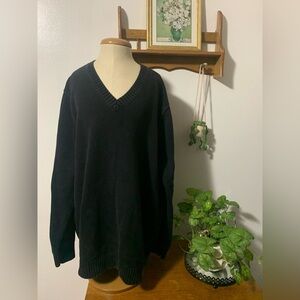 L.L. Bean Men's Heavy 100% Cotton V-Neck Sweater Size XXL Tall